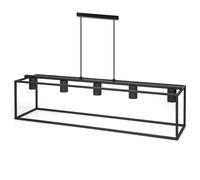 Lampadario da soffitto Piped Nero opaco 5 x E27 Aigostar