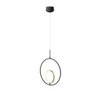 Lampadario da soffitto Ring Nero 15W Bianco freddo 6500K Aigostar