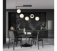 Lampadario da Soffitto SOMA 5 Black Grafite e Black White E14 Colore Bianco