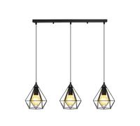 Lampadario da soffitto Triple Nero opaco 3 x E27 Aigostar