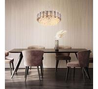 Lampadario Da Tavolo Pendente Cromato Con Cristalli 12 BigLight [EEK: Non valutato]