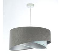 Lampadario D'Appeso Soggiorno Grigio Azzurro Argento E27 Regolabile Ø 50 Cm