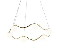 Lampadario Decor Cerchio della Vita Ø91 Cavo Trasparente e sfere Ø11
