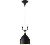 Lampadario Decorativo con Corna di Cervo, Illuminazione Interna in Metallo, Lampada a Sospensione, Paralume Vintage, Attacco E27 a Testa Singola,Plafoniera Lampadario da Soffitto