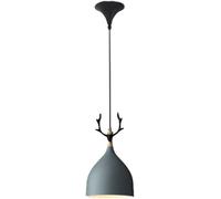 Lampadario Decorativo con Corna di Cervo, Illuminazione Interna in Metallo, Lampada a Sospensione, Paralume Vintage, Attacco E27 a Testa Singola,Plafoniera Lampadario da Soffitto