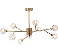 Lampadario Decorazione Boutique Lampada a Sospensione in Cristallo Lampada da soffitto con Rami della metà del secolo Compatibile con Sala da Pranzo Camera da Letto Soggiorno,Semplice e Bello
