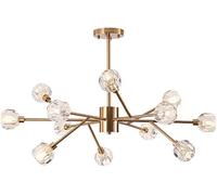 Lampadario Decorazione Boutique Lampada a Sospensione in Cristallo Lampada da soffitto con Rami della metà del secolo Compatibile con Sala da Pranzo Camera da Letto Soggiorno,Semplice e Bello