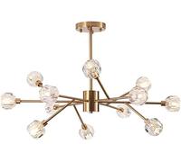 Lampadario Decorazione Boutique Lampada a Sospensione in Cristallo Lampada da soffitto con Rami della metà del secolo Compatibile con Sala da Pranzo Camera da Letto Soggiorno,Semplice e Bello