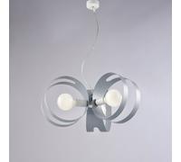 Lampadario design moderno taglio laser grigio 3 luci BON-770