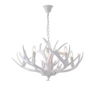 Lampadario di corna di cervo, 6-8 teste lampada ad addebito decorazione di interni rustica materiale in resina, lampadine a LED, decorazione di interni rustici, illuminazione a casa comprese le