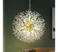 Lampadario di cristallo, 12 lampade d'oro Lampadario moderno Sputnik Sala da pranzo Cucina Soggiorno Lampadario