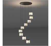 Lampadario di Cristallo Compatibile con lampade a Scala Grande Villa Moderna Illuminazione Compatibile con Luce Scale,Luce soffusa