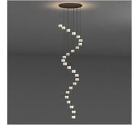 Lampadario di Cristallo Compatibile con lampade a Scala Grande Villa Moderna Illuminazione Compatibile con Luce Scale,Luce soffusa