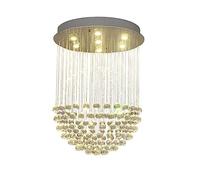 Lampadario di cristallo K9 a forma di palla a goccia di pioggia, lampada a sospensione moderna da soffitto a filo, per camera da letto, sala da pranzo, soggiorno, cucina, ingresso (dimension