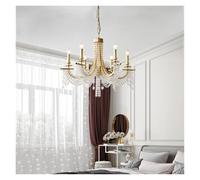 Lampadario di Cristallo retrò Art Luxury Hanging Lighting Hotel Lobby Stile Europeo Lampada a Sospensione per la casa Soggiorno Decor, Moderna Lampada a Sospensione(6 Heads)