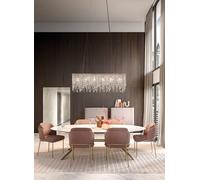 Lampadario di lusso design moderno cromato in cristallo 6 luci MS-464