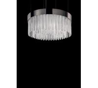 Lampadario di lusso rotondo in vetro design moderno nichel 12 luci MS-280