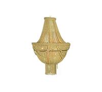 Lampadario DKD Home Decor Giallo Marrone Metallo Legno MDF 40 W 50 x 50 x 73