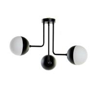 Lampadario DKD Home Decor LA-181950 Cristallo Nero Metallo Bianco 220 V 50 W