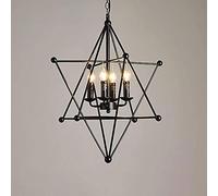 Lampadario E14 American Retro Ferro Battuto Stile Industrialemalista Soggiorno Camera Degli Ospiti Studio Bancbar Bar Ristorantepada Creativa Stella a Cinque Punte 4-S Retro Indust