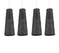 Lampadario E27 a sospensione Ideal Lux BASKET SB4 diffusore in spago nero