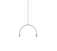 Lampadario Estiluz Volta 2 3000K Nero/ Oro Satinato