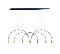 Lampadario Estiluz Volta 8 3000K Nero/ Ottone