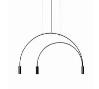 Lampadario Estiluz Volta Nero 3 Sorgenti Luminose