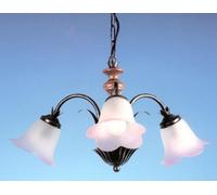 LAMPADARIO FASCINO A 3 LUCI FERRO BATTUTO LANTERNA APPLIQUE LAMPIONE LAMPADE