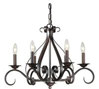 Lampadario ferro battuto classico 6 luci forgiato stile antico rustico bronzato