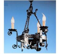 LAMPADARIO FORGIA 3 LUCI IN FERRO BATTUTO LAMPADE LAMPIONE APPLIQUE LANTERNA