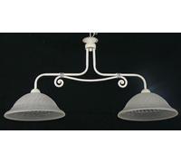 Lampadario forgiato bianco argento cristallo SHABBY per la tua cucina art.B64
