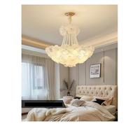 Lampadario, French Living Room Chandelier Creative Dining Master Bedroom Duplex Villa Light Luxury Romantic Glass Flower Pendant(60cm,Change)