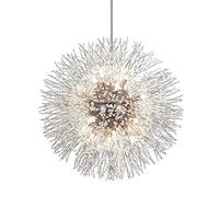 Lampadario fuochi d'artificio, lampadario in cristallo G9, utilizzato per l'illuminazione di camera da letto, sala da pranzo, soggiorno e isola cucina (Argento Lampadario 16T)