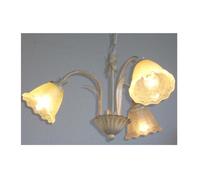 LAMPADARIO GHIAIA 3 LUCI FERRO BATTUTO LAMPADE LAMPIONE APPLIQUE LANTERNA