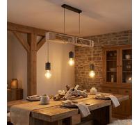 Lampada a sospensione a LED Lampada per sala da pranzo Dimmerabile in metallo nero H 120 cm