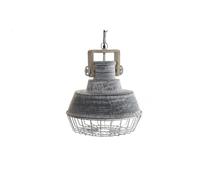 Lampadario Home ESPRIT Grigio Legno Metallo Ferro 25 W 39 x 39 x 45 cm