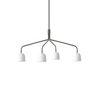 Lampadario Howard A 4 Bracci in Porcellana Ossea Lunga