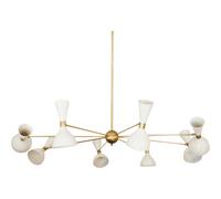 Lampadario Huge A Bracci 8 Sputnik DIABOLO Stilnovo In Ottone