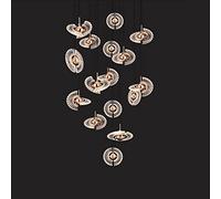 Lampadario, Illuminazione lampadario di, Lampadario Moderno di Lusso a LED Compatibile con Soggiorno Scala Lunga Anello Lampadario di Grande Decorazione per la casa Illuminazione Interna cristallina