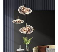 Lampadario, Illuminazione lampadario di, Lampadario Moderno di Lusso a LED Compatibile con Soggiorno Scala Lunga Anello Lampadario di Grande Decorazione per la casa Illuminazione Interna cristallina