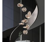 Lampadario, Illuminazione lampadario di, Lampadario Moderno di Lusso a LED Compatibile con Soggiorno Scala Lunga Anello Lampadario di Grande Decorazione per la casa Illuminazione Interna cristallina