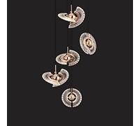 Lampadario, Illuminazione lampadario di, Lampadario Moderno di Lusso a LED Compatibile con Soggiorno Scala Lunga Anello Lampadario di Grande Decorazione per la casa Illuminazione Interna cristallina