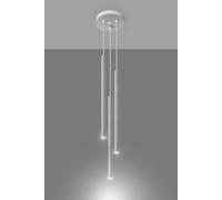 Lampadario in Acciaio a Sospensione 3xG9 PASTELO 3P Bianco da interno