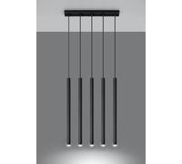 Lampadario in Acciaio a sospensione 5xG9 PASTELO 5 Nero da Interno