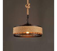 Lampadario in Corda Di Ferro Americano Retrò Industriale Creativo Faro Ristorante Bar Caffetteria Luce E27 Sala da Pranzo Nostalgicopada a Sospensirotonda Luci Goccia Corda Di Canapapade a Sospensireg