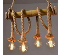 Lampadario in corda portalampada illuminazione a sospensione E27 doppia testa [EEK: A+++]