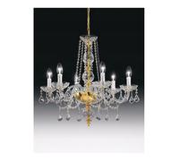 LAMPADARIO IN CRISTALLO DESIGN CLASSICO ORO LEO-MADRID-6