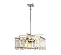 Lampadario In Cristallo E27 B: 47 Cm H: Max. 132,2 Cm Arte Déco