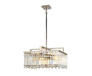 Lampadario In Cristallo E27 B: 47 Cm H: Max. 132,2 Cm Arte Déco